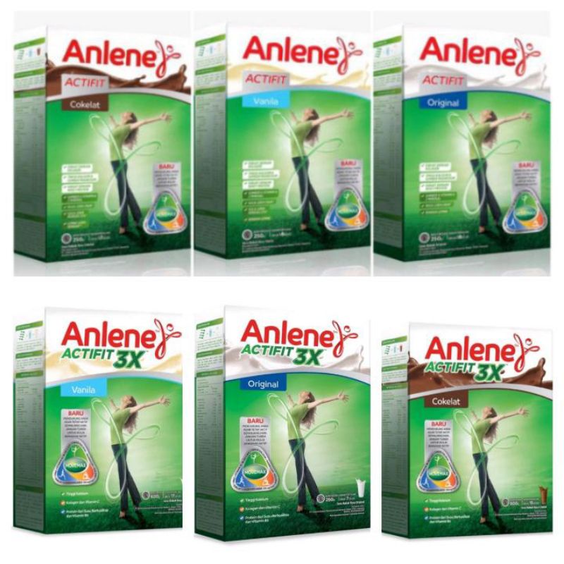 

Anlene Actifit 250gr / 600gr - Susu Bubuk Nutrisi Tulang Sendi Vanilla / Original / Cokelat