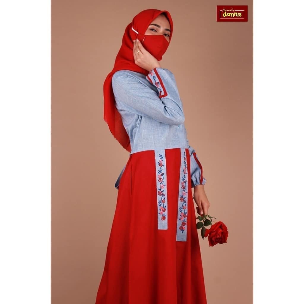 COD Abaya Dannis A 201110 Original Dress Kekinian Dannis Baju Syar'i Kekinian Gamis Murah Abaya Dann