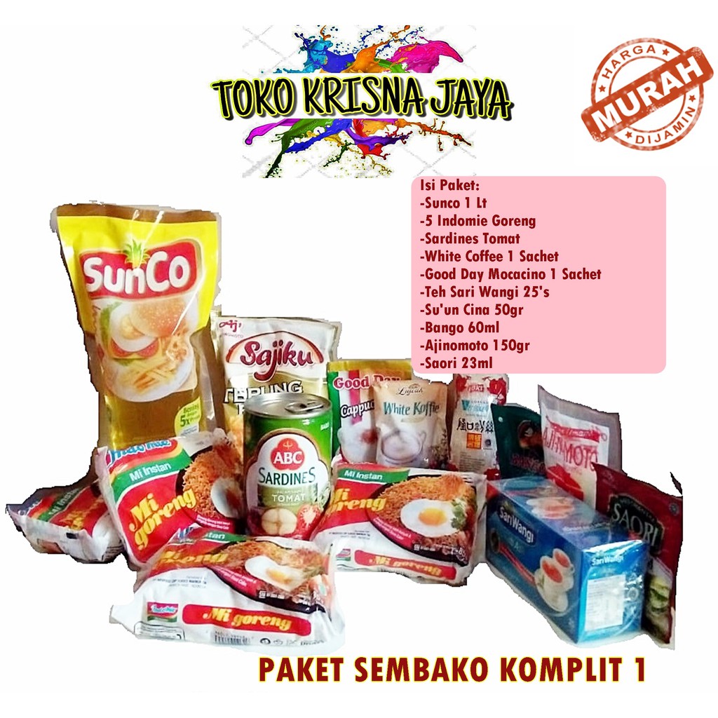 PAKET SEMBAKO KOMPLIT LENGKAP LEBARAN MURAH SERBA 125 K