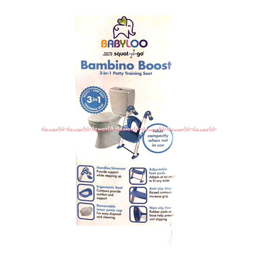 Babyloo Bambinoo Boost Potty Training Seat 3in1 Squat N Go Kids Toilet Training Untuk Anak Anak Baby Loo Bebylo