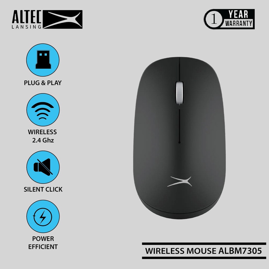 Mouse Wireless Altec Lansing ALBM-7305 Black | Altec ALBM7305 Black