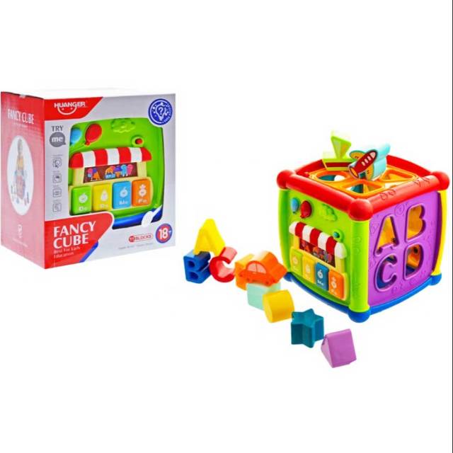 MAINAN BAYI FANCY CUBE SHAPE SORTER JOYBOX - HE0520