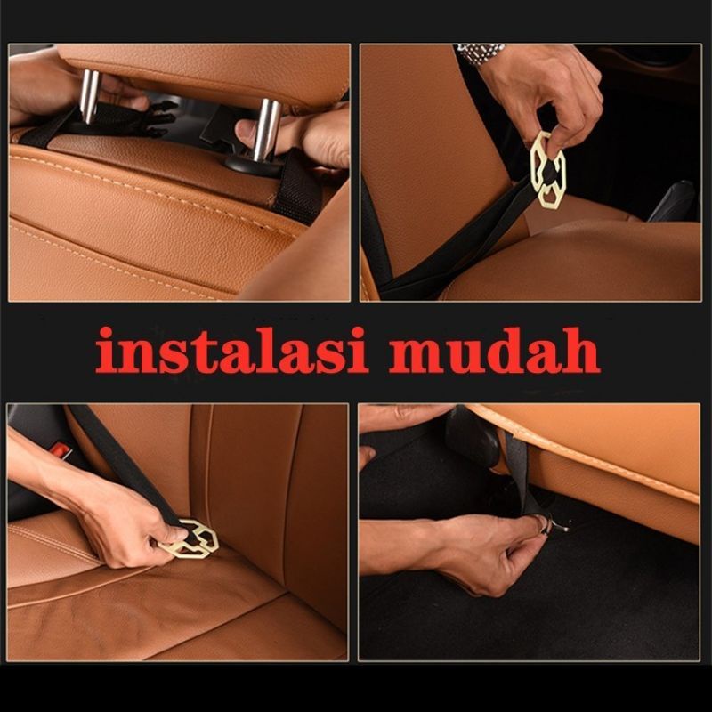 organizer mobil leather premium tas jok belakang mobil/meja