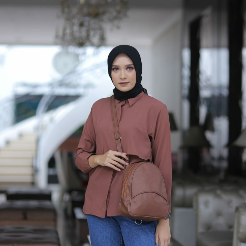 TAS Sekolah RANSEL KECIL WANITA MODERN LEATHER TERBARU ESCORTBAGS Fashion