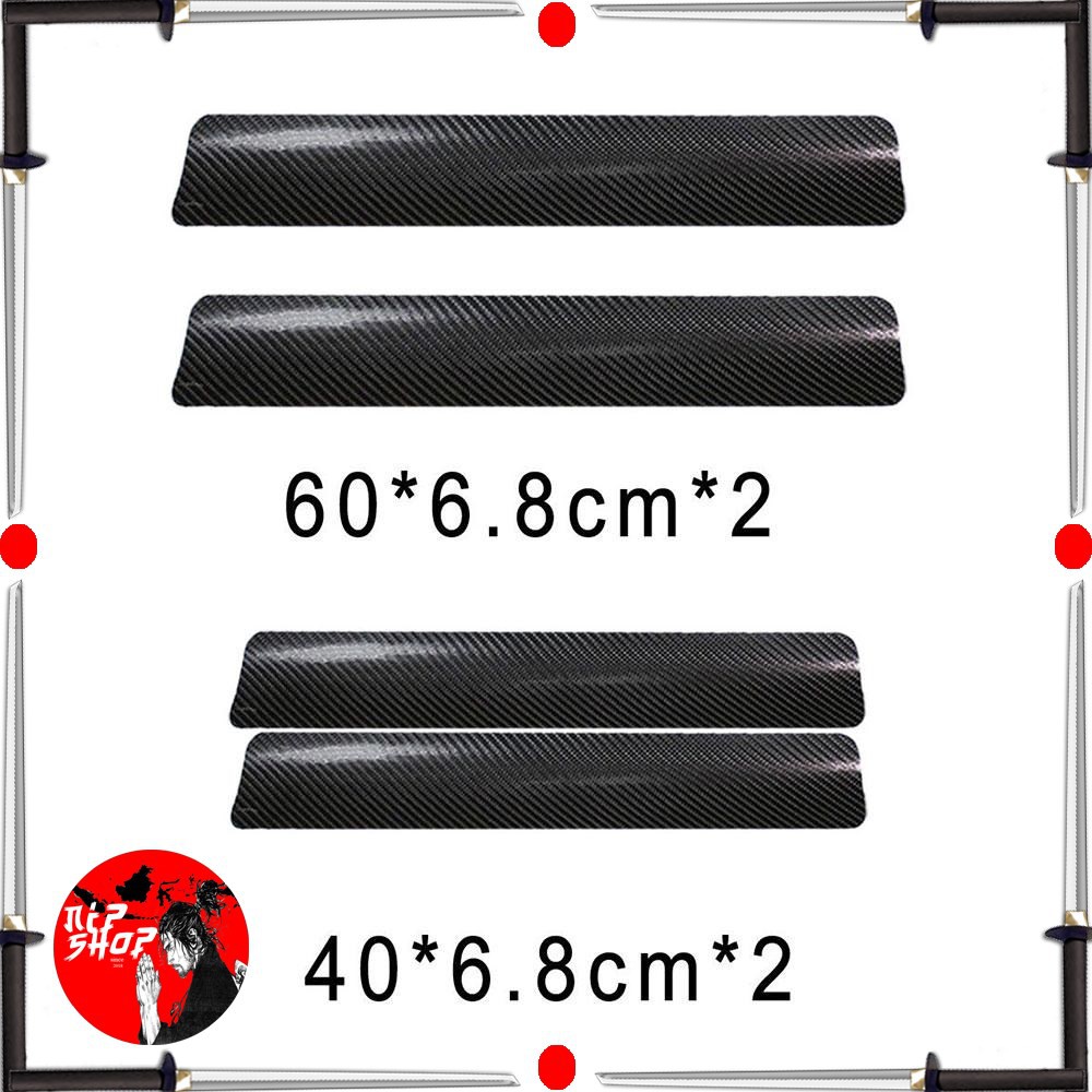 Stickers Carbon Fiber Anti Gores untuk Mobil - Black