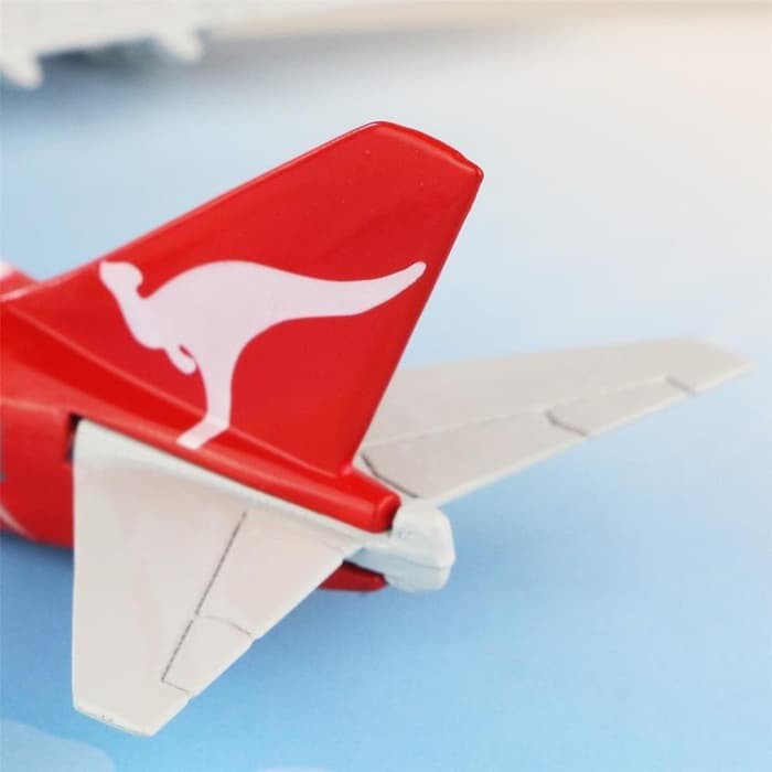 New Item! MINIATUR DIECAST PESAWAT QANTAS AIRLINES PAJANGAN HIASAN PESAWAT Baru!