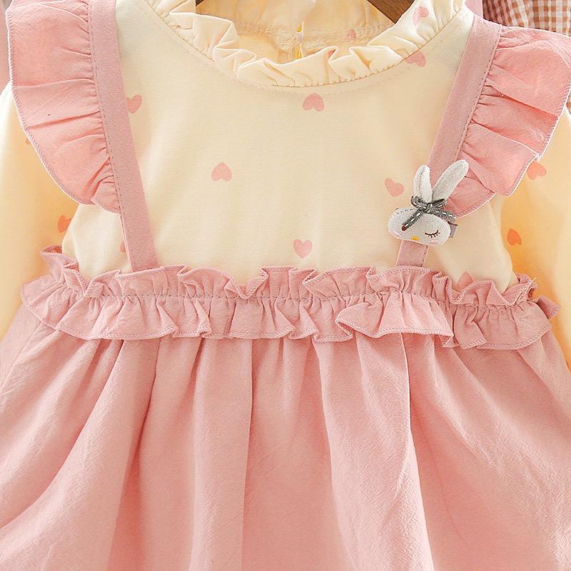 Dress Anak Perempuan Motif Pink Rabbit