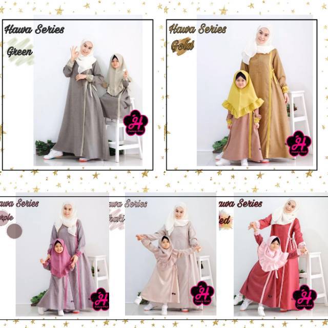 Jasmine hijab | COUPLE IBU DAN ANAK Gamis Anak Gamis Madinah Gamis Syari  Baju muslim set