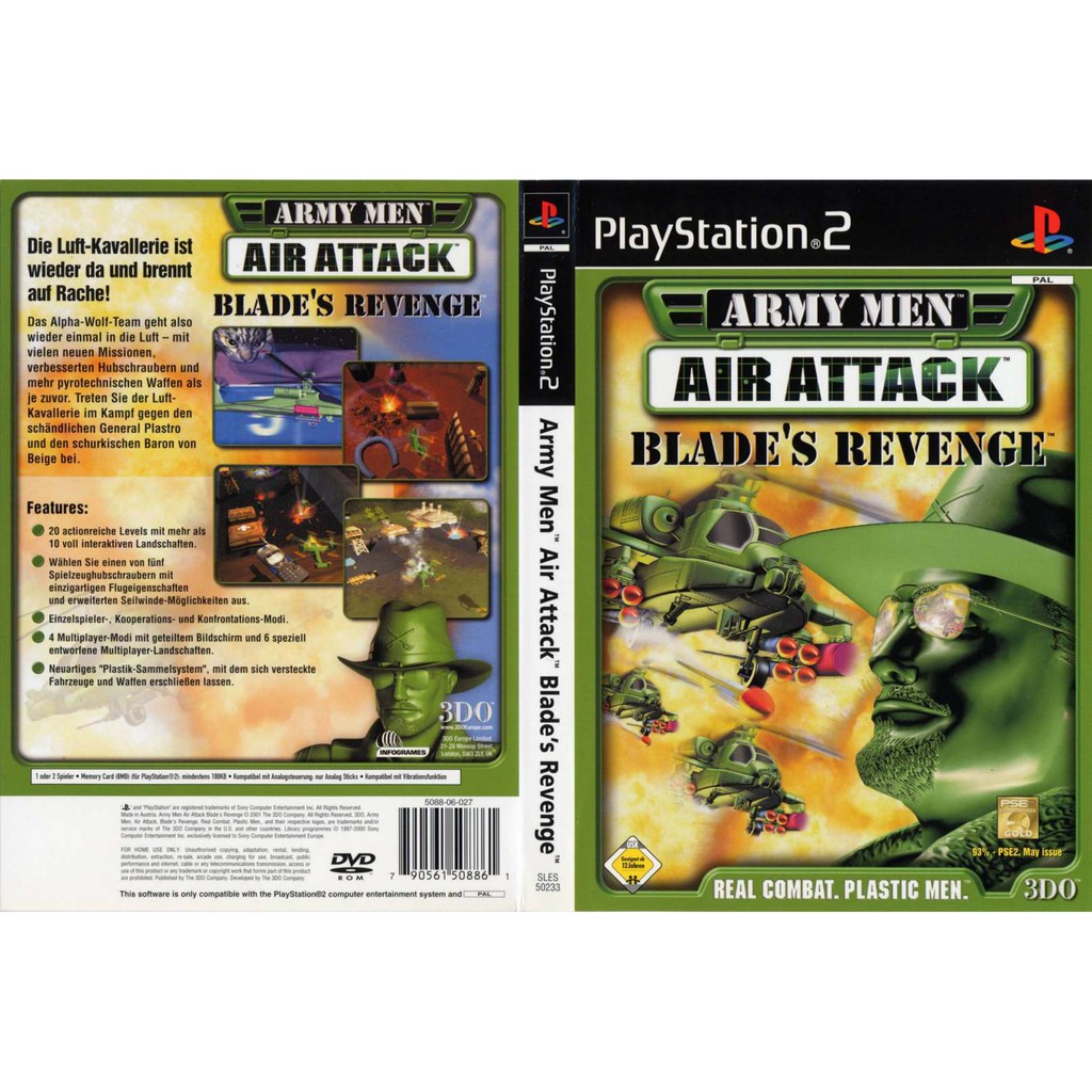 Kaset Ps2 Game Army Men Air Attack 2