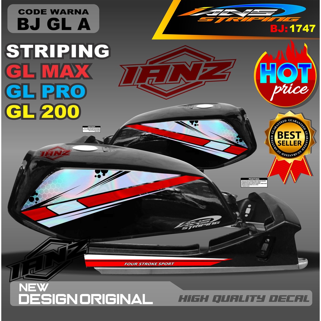 STRIPING HOLOGRAM GL MAX /  STIKER GL MAX VARIASI HOLOGRAM / STIKER HOLOGRAM