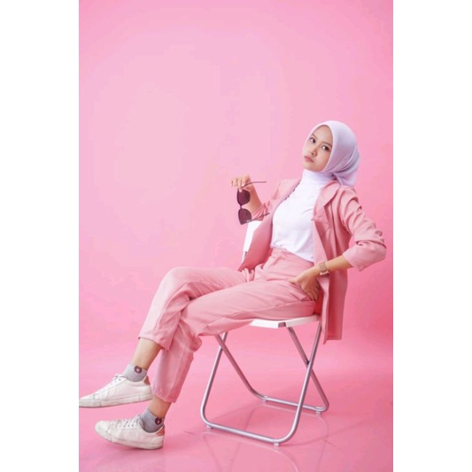 Set Long Blazer Culotte / Set Wanita / Setelan Wanita / Blazer Wanita / Set Blazer