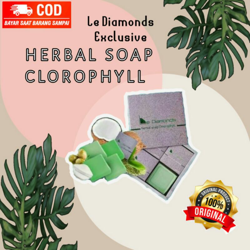 Sabun Jerawat - Le Diamonds Herbal Soap Clorophyll ORI - Sabun Acne - Sabun Herbal - Skincare - Sabu