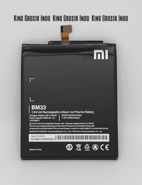 Baterai Xiaomi BM33 Original 100% Xiaomi Redmi 4i Battery Batere Batre Xiaomi BM 33 Mi 4i Mi4i