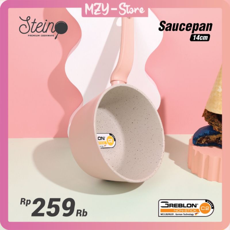 Stein Saucepan (14 Cm /16 Cm) Steincookware Sauce Pan 14 Saucepan 16 cm Violet Blue Pink  Stein Original