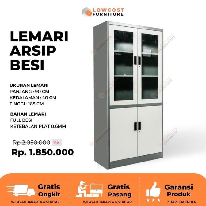 

Lemari Arsip Kantor Besi 60% Pintu Ayun Kaca 40% Pintu Ayun Plat Terlaris