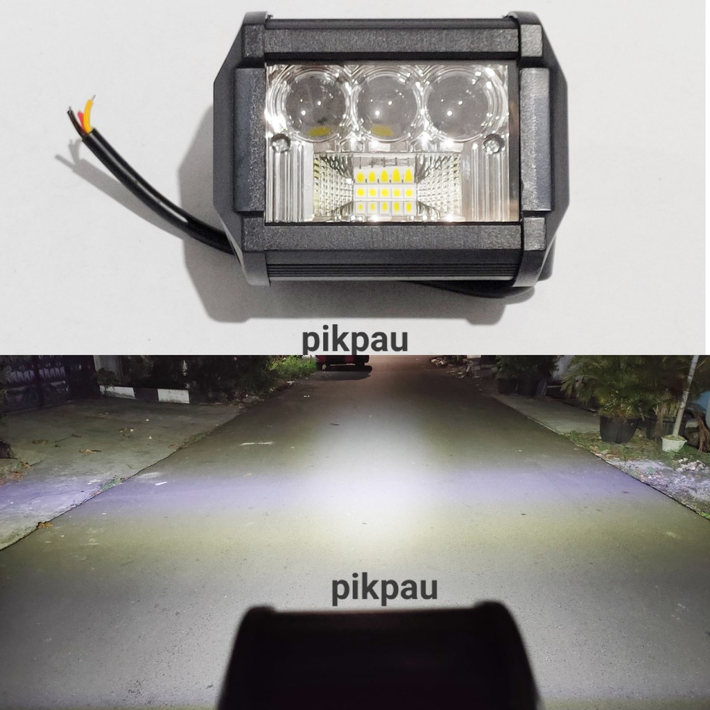 NEW Lampu Tembak Sorot CWL LED 8 Mata Putih Cahaya 5x3 Menyebar + Fokus Waterproof