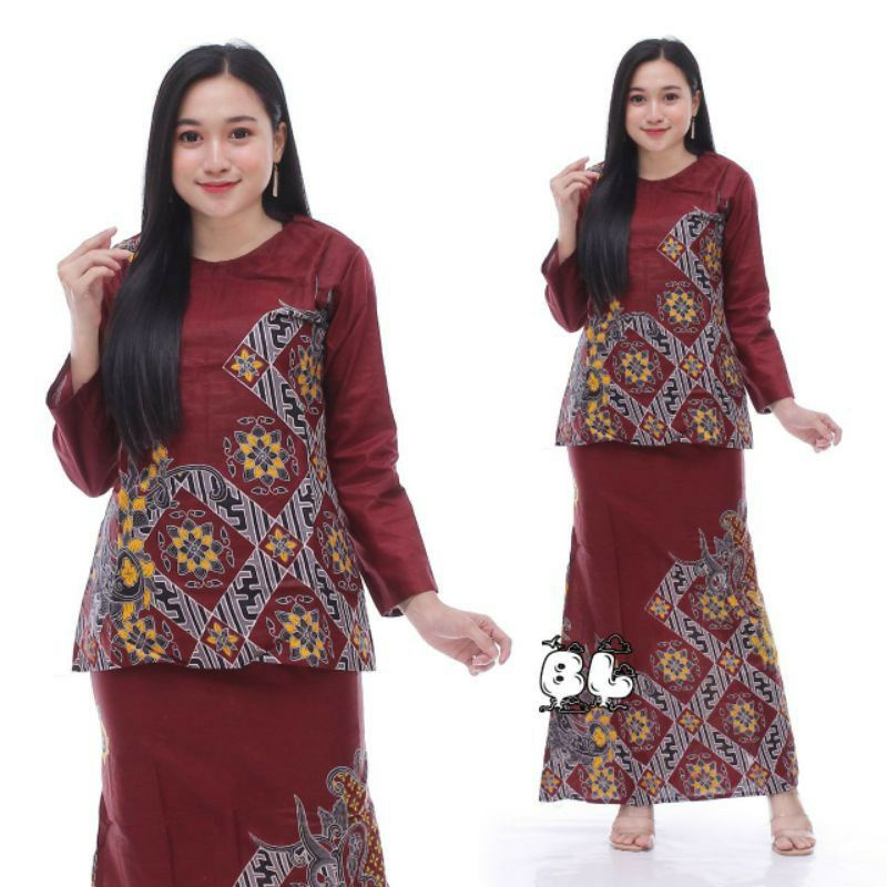 Promo Batik Couple sania ruffle batik couple keluarga ori motif kenari-RnB Dewasa