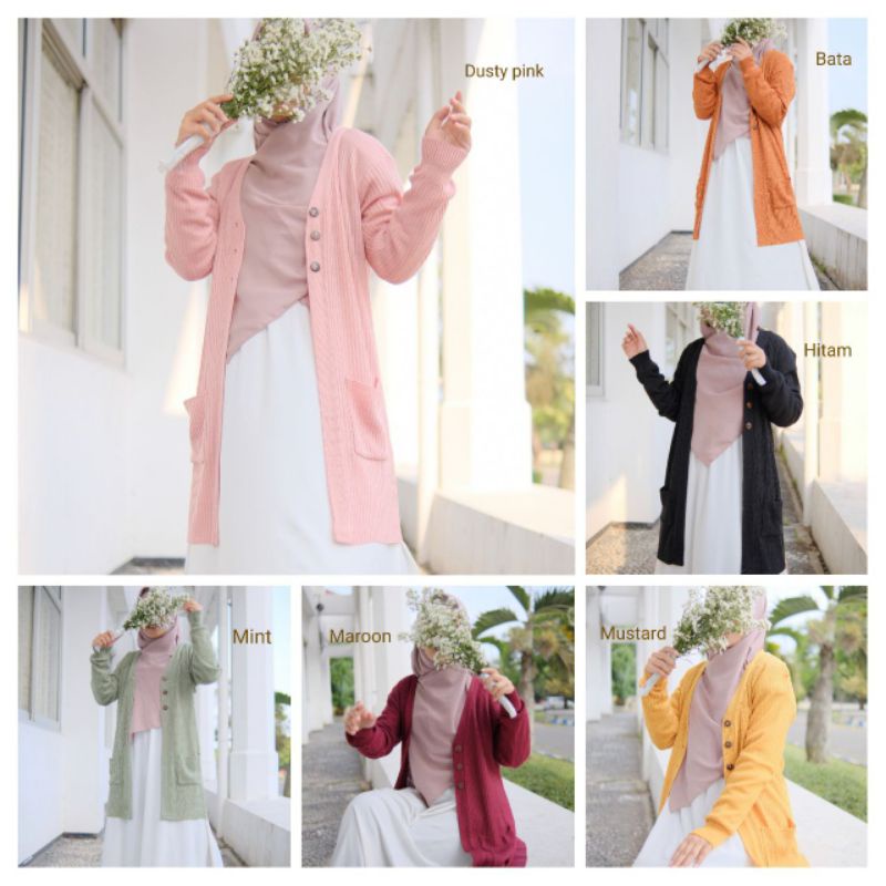 Cardigan Rajut Premium Jumbo by Nilam/Long Cardigan Rajut by Nilam/Cardigan Rajut/Cardigan Premium