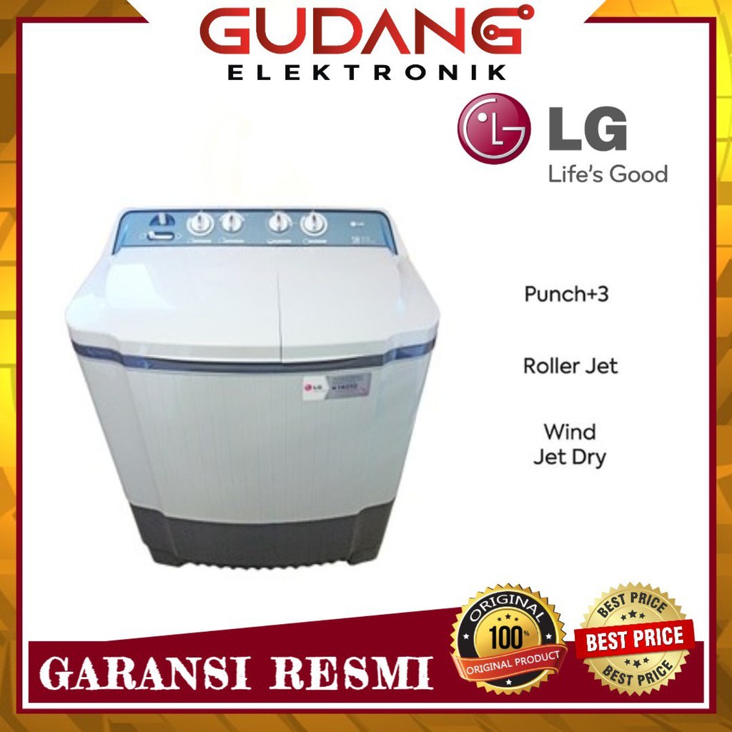 MESIN CUCI 2 TABUNG LG P750 LOW WATT 7.5 KG LG P 750