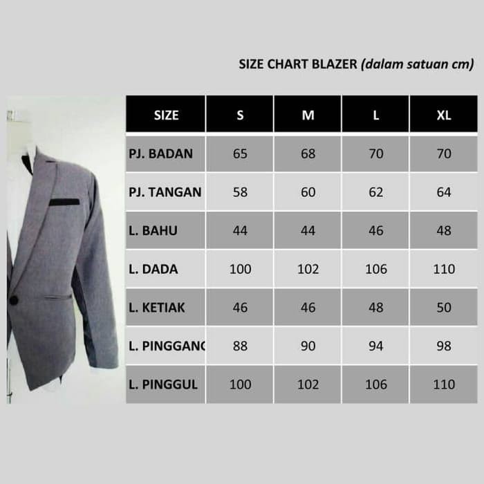 jas  suit premium dan blazer NARROW GREY   Abu  abu Tua