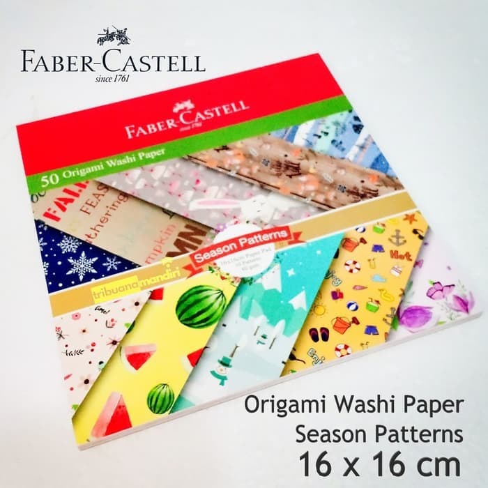 

Senikertas- Kertas Origami / Lipat Faber Castell Washi Paper 16X16 -Kertas-Seni.