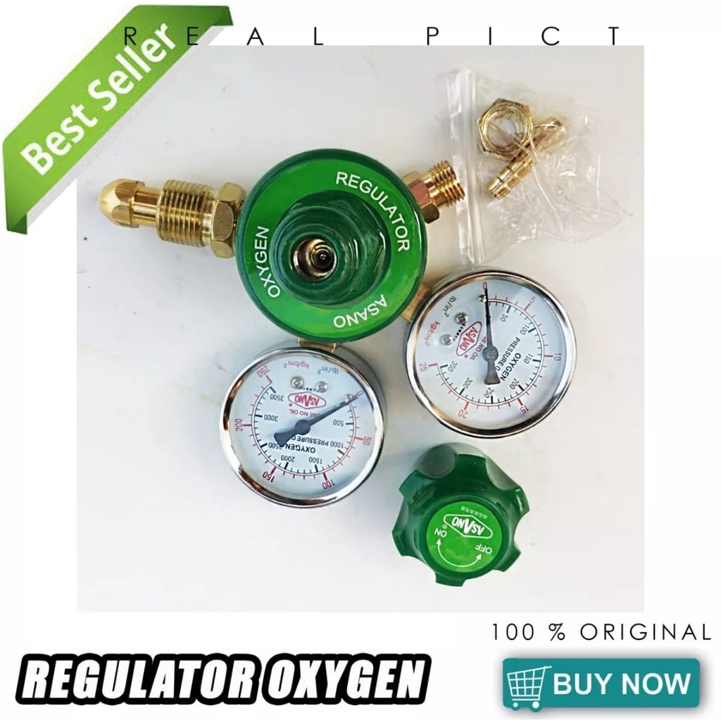 ASANO Regulator Las  - Tabung Las Oksigen Oxy ASANO Regulator Tabung Gas Oxygen Oksigen Untuk Las