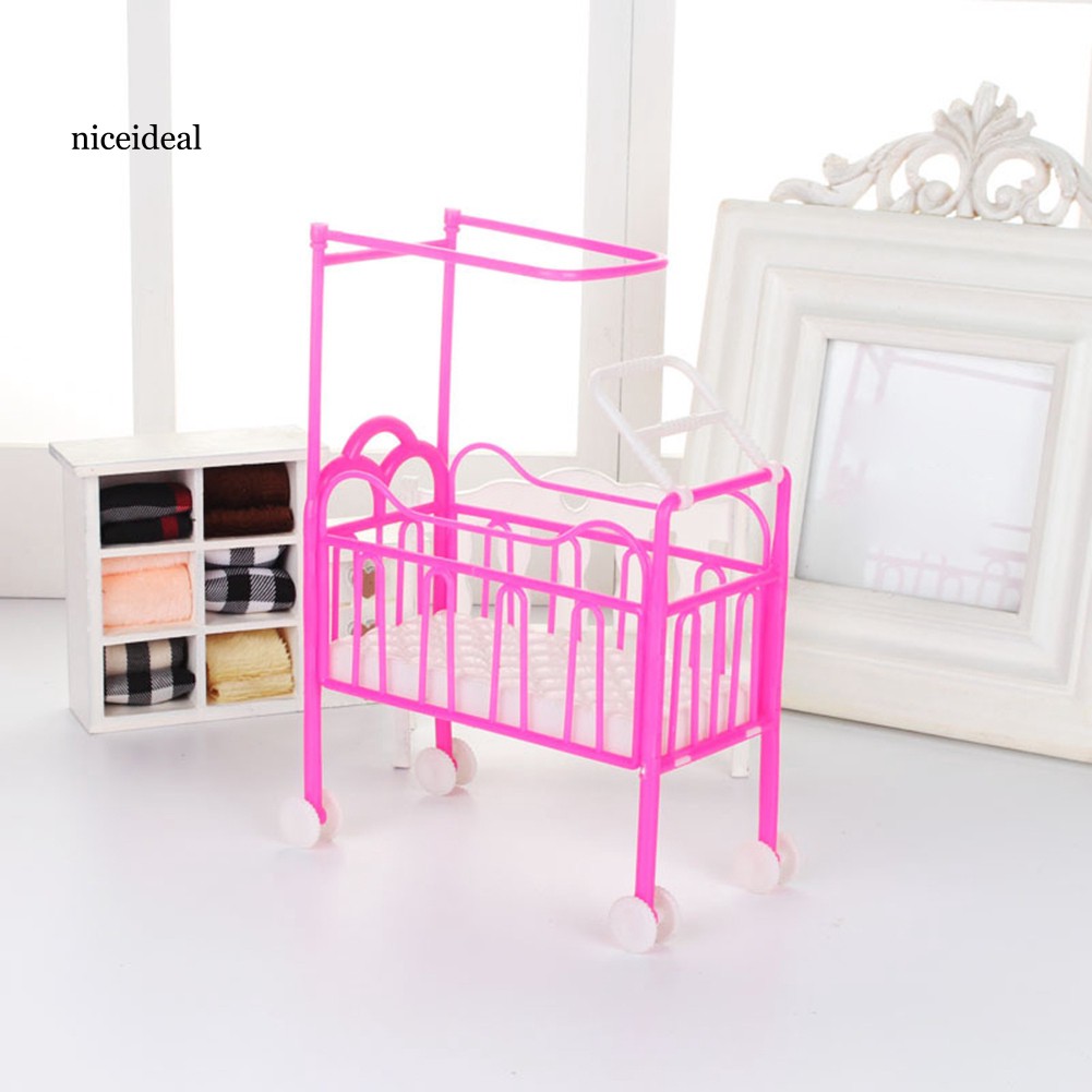 Mainan Miniatur Furniture Kamar Tidur Bayi Mini untuk Rumah Boneka
