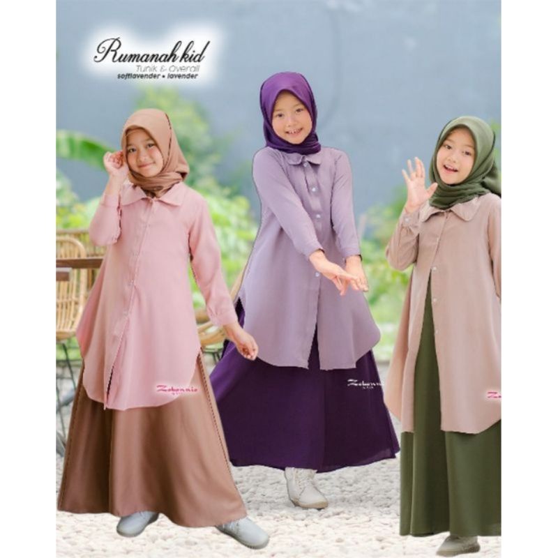 RUMANAH KIDS • SETELAN OVERALL &amp; TUNIK • ZABANNIA