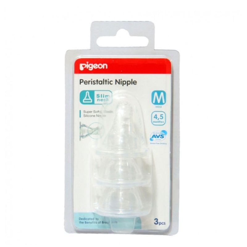 PER 1 PCS / NIPPLE PIGEON REFFIL KOMPEMG DOT BOTOL SUSU PERISTALTIC S M L Y