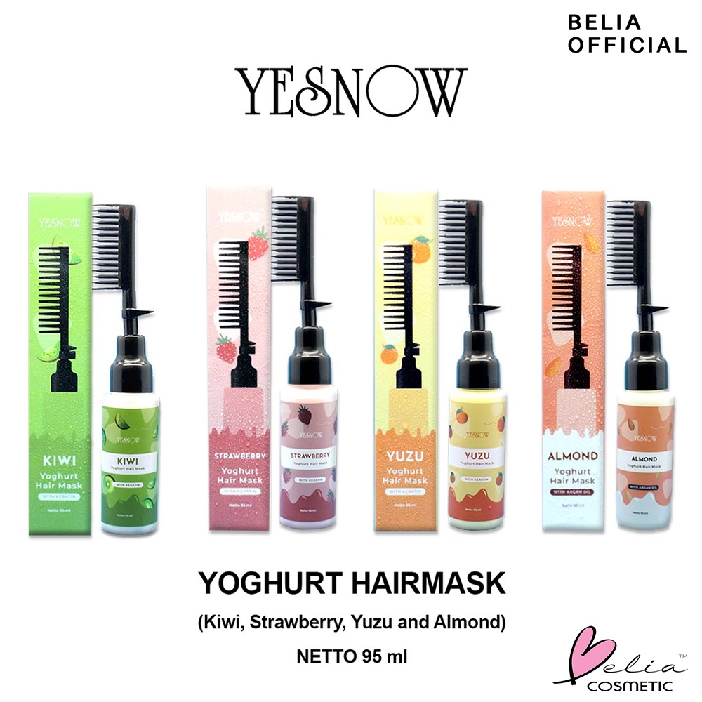 ❤ BELIA ❤ YESNOW Hair Mask Sachet | Botol Sisir | Hair Mask | Masker Rambut | Perawatan Rambut | BPOM