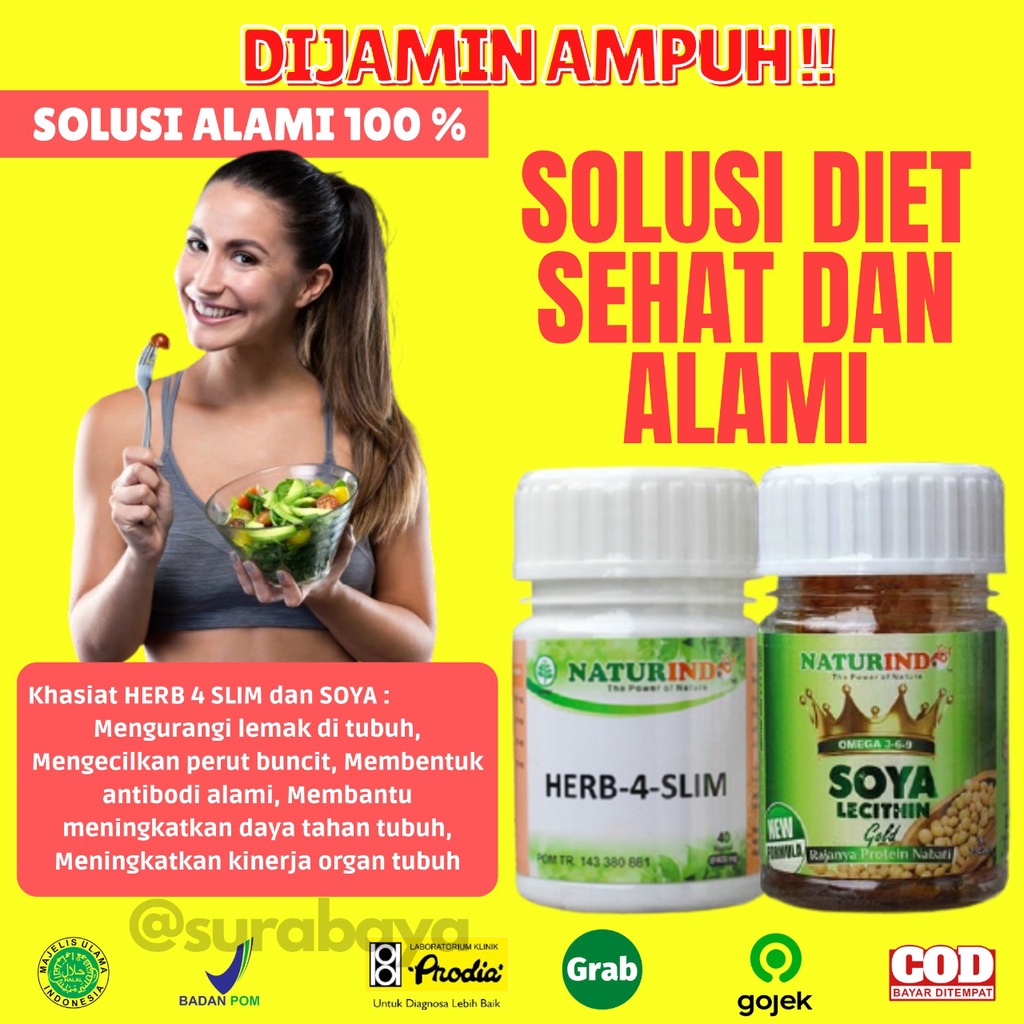 Obat Diet Ampuh Obat Pelangsing Alami BPOM MUI HALAL Slim HERB 4 SLIM Obat Pelangsing Obat Diet Herbal Obat Herbal Penurun Berat Badan PELANGSING BADAN OBAT DIET HERBAL PELUNTUR LEMAK PENGECIL PERUT BUNCIT Herb 4 Slim Naturindo Surabaya-SOLUSI DIET AMPUH