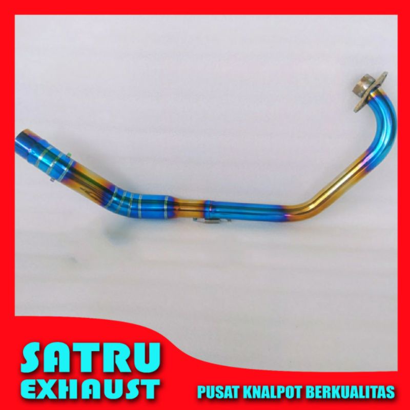 Pipa leheran knalpot bluegold Megapro lama full stainless Megapro primus gl pro max