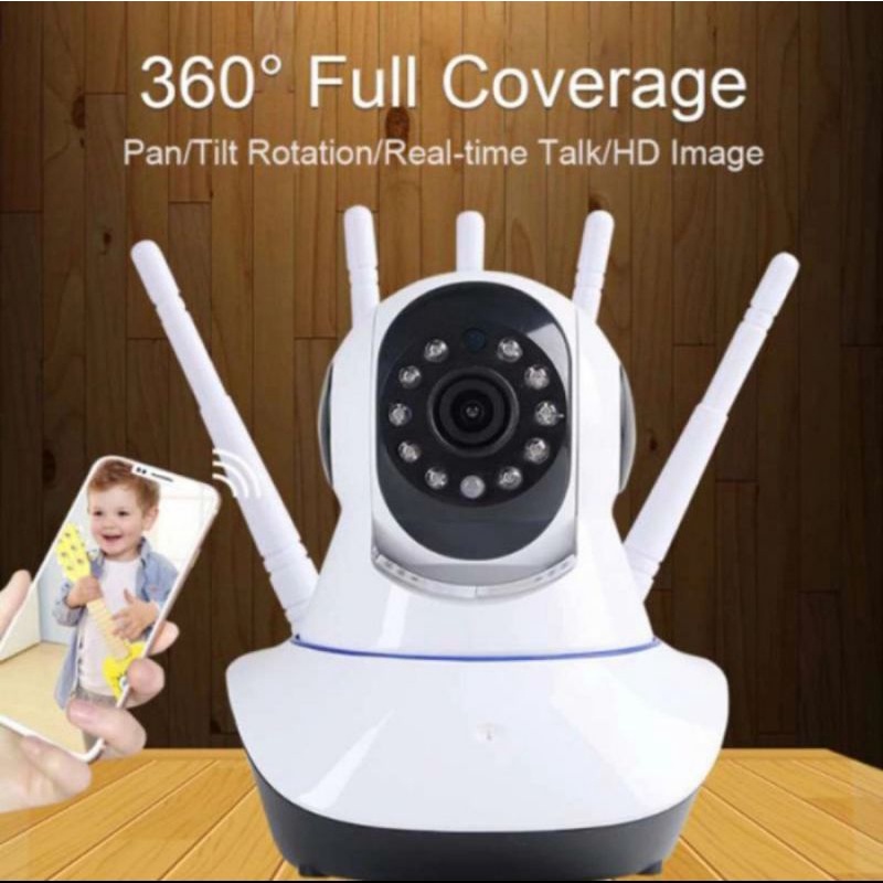 IP CAM CAMERA CCTV WIRELESS WIFI 5 ANTENA HOME SECURITY YOOSEE 8MP