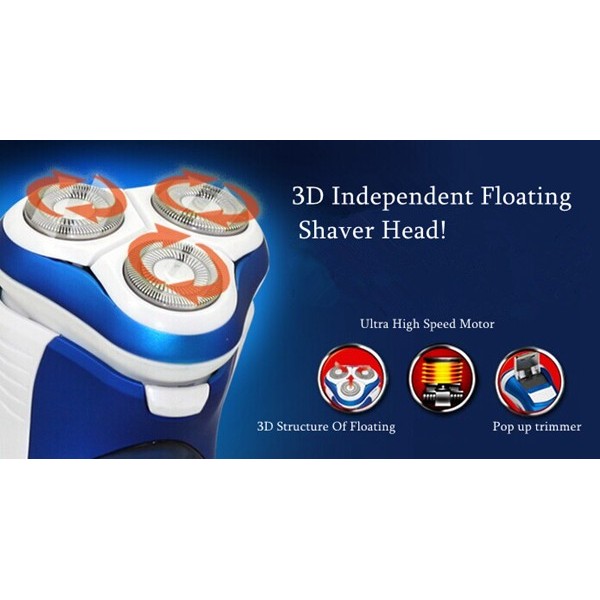 Alat Cukur / Shaver Kemei 3D Rotary sudah Waterproof