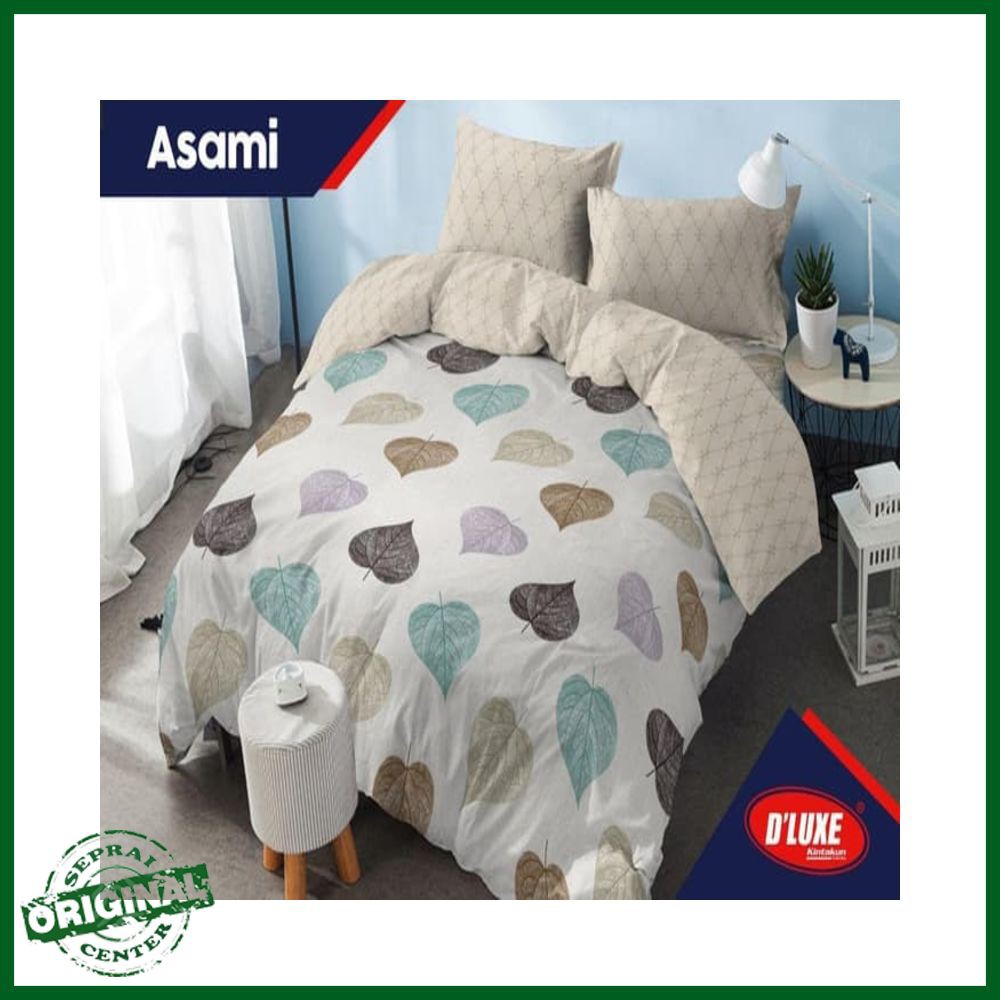 SEPRAI / SPREI KINTAKUN ASAMI QUEEN 160 No.2 SEPRAI DAUN SIRIH HIJAU UNGU HITAM