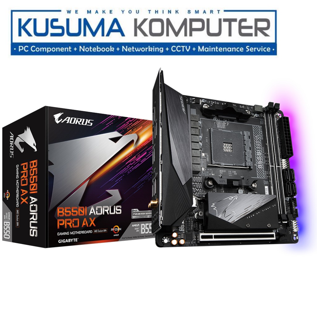 Gigabyte Aorus B550I AORUS PRO AX, Mini ITX Motherboard, PCIe 4.0