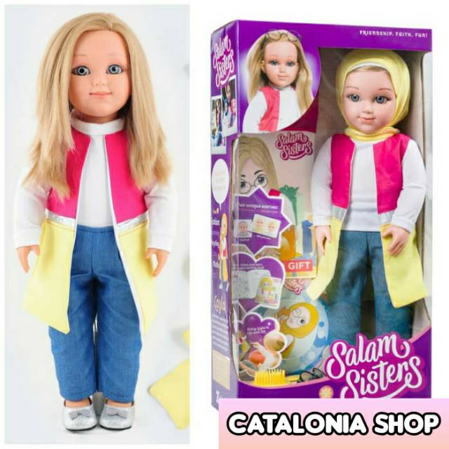 Salam Sisters Doll Figure Layla Yellow Color Muslimah Figure Original By Zilleej