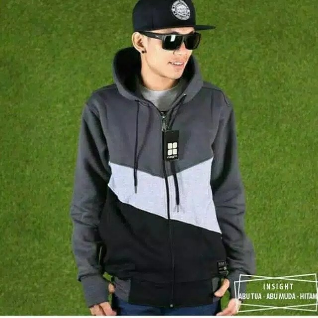 JAKET HOODIE INSIGHT 3D PRIA - JAKET DISTRO - XXL - OVERSIZE