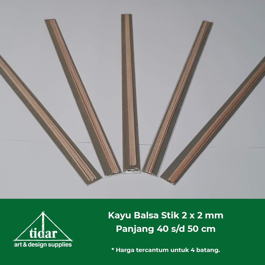 Kayu Balsa Stick 2 mm / Balsa Stik / Kayubalsa