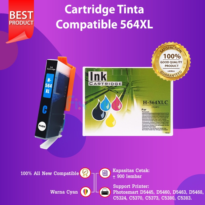 Tinta Compatible 564XL 564 Black Cyan Magenta Yellow