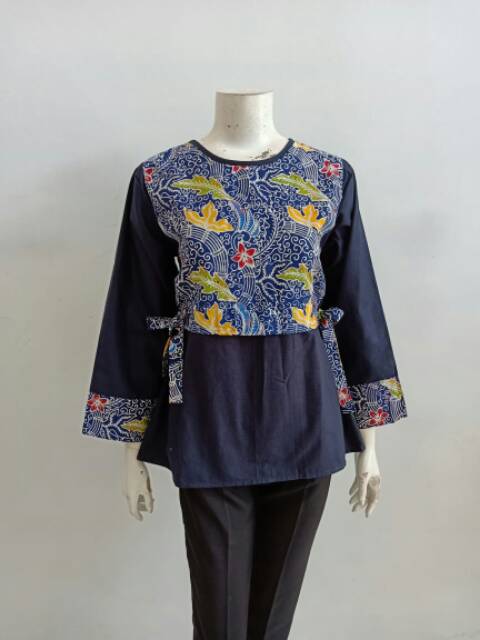 Blus Gempi Colet | Atasan Bahan Kombinasi Batik Murah