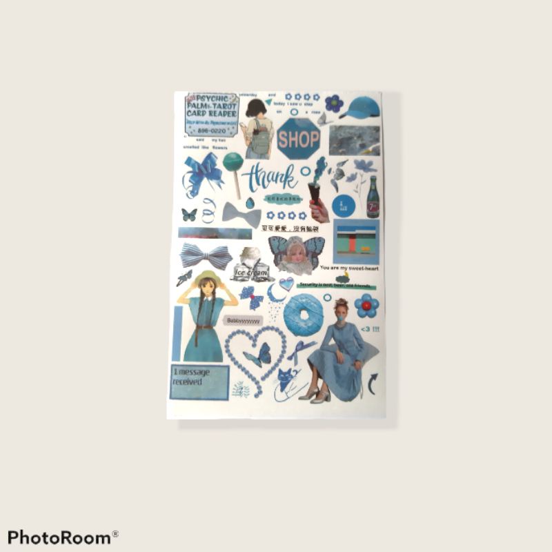 

Stiker Aesthetic The Blue THANK