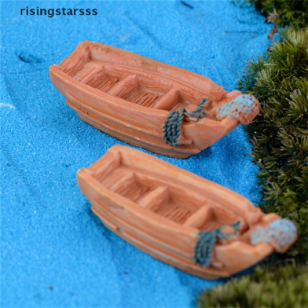 Rsid Miniatur Perahu Pancing Untuk Dekorasi Taman Peri / Rumah DIY