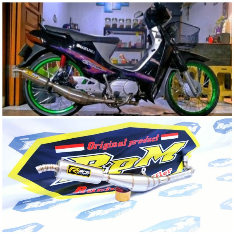 Knalpot Crystal - Knalpot Racing Suzuki Crystal RCB Stainles
