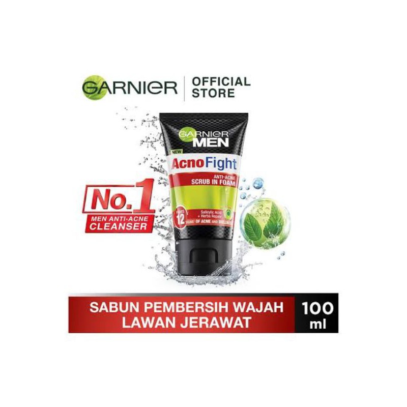 facial foam Garnier men 100ml/50ml acno fight