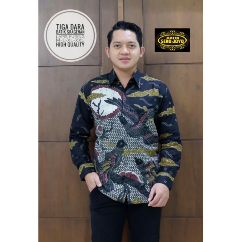 TERBARU! Kemeja Batik Lengan Panjang/Batik Lengan Panjang Lapis Furing TIGA DARA PANJANG