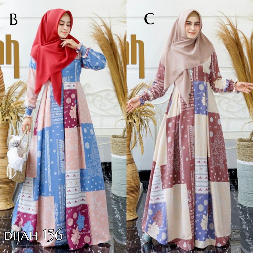 DIJAH 156 BY DIJAH (Gamis syari, gamis pesta, gamis set, dress pesta, gamis jumbo)