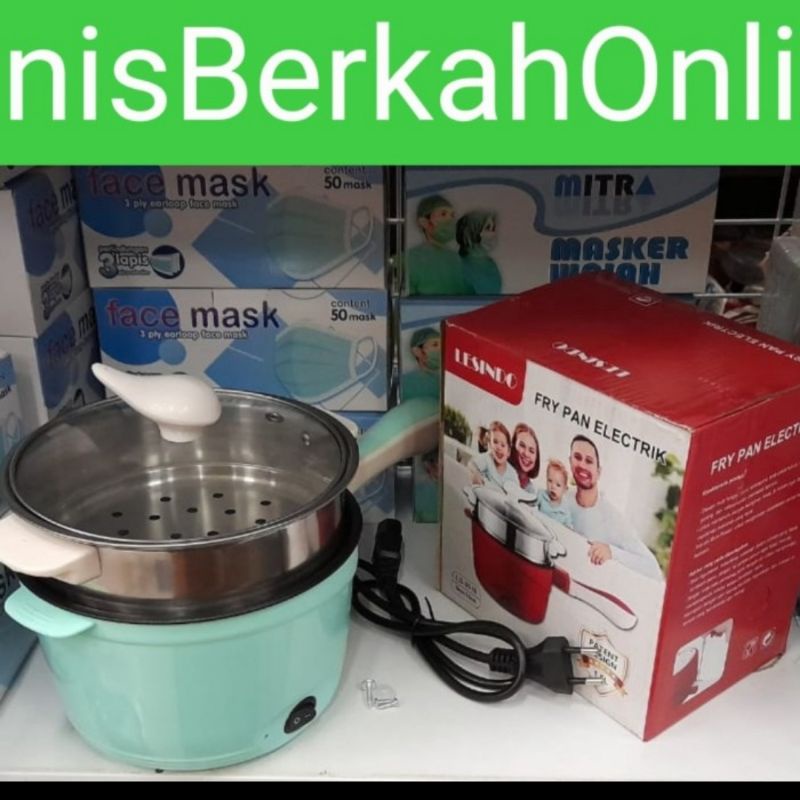 Panci Listrik Electrik Fry Pan Serbaguna / PANCI LISTRIK ELEKTRIK PLUS STEAMER BISA KUKUS GORENG SERBAGUNA