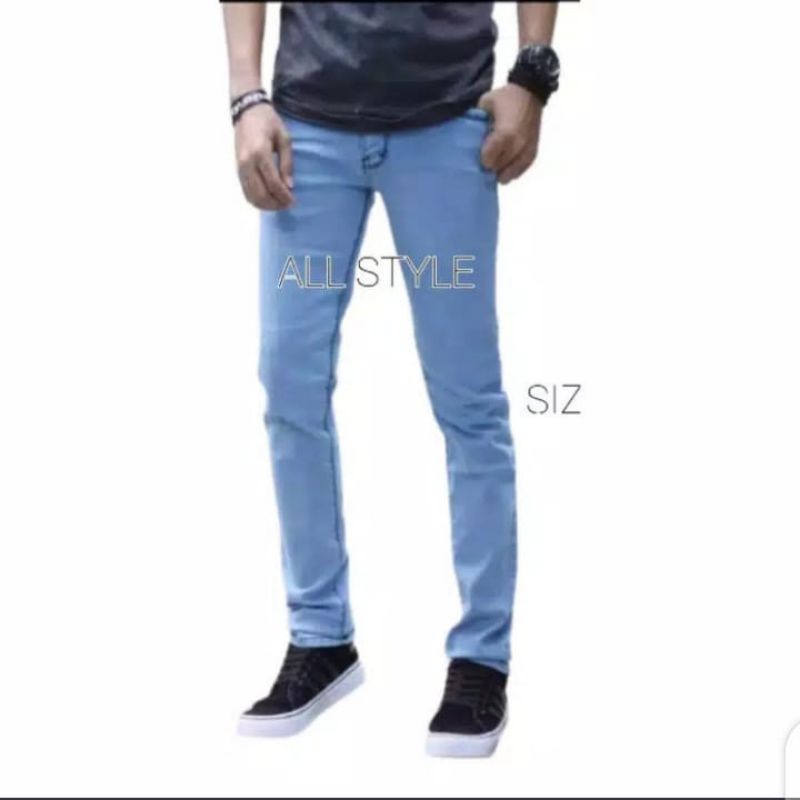 Celana jeans slim fit SKINNY karet/melar. jeans