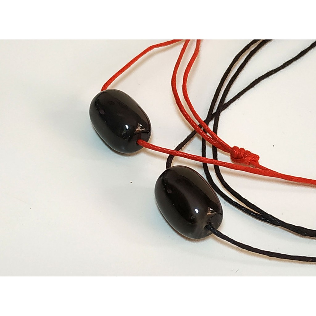 VeE Kalung Liontin Batu Giok Hitam Pekat Transparan - Kalung Terapi Kesehatan